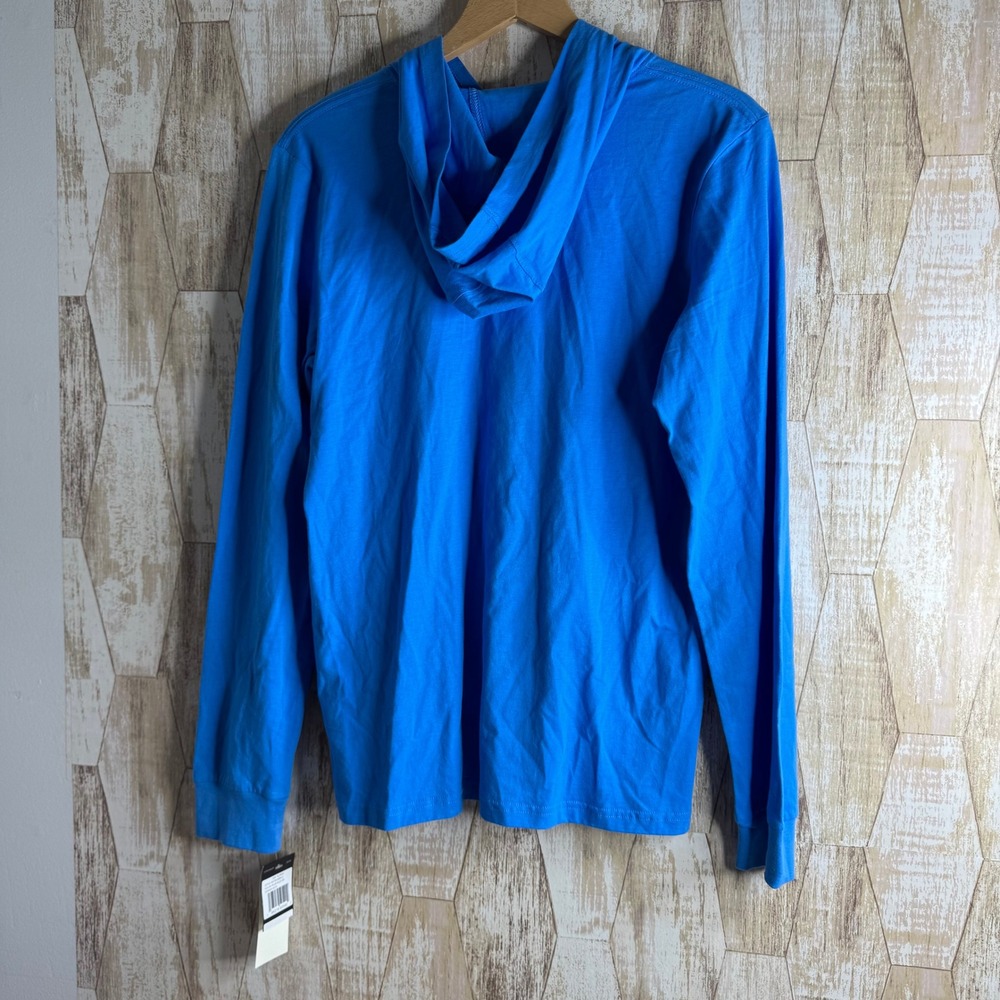 Adidas Boys Pullover Hoodie Long Sleeve Blue Camo‎ Logo Size XL 18 20 - Picture 2 of 5